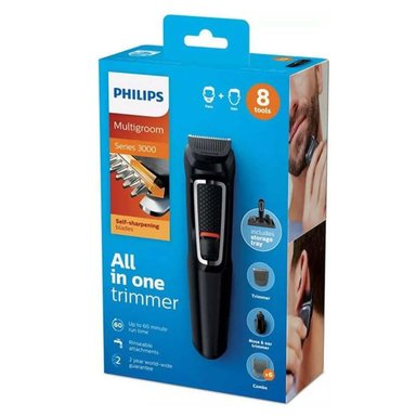CORTADOR DE CABELLO Y BARBA PHILIPS MG3731 CON 8 HERRAMIENTAS Y SOPORTE - 4