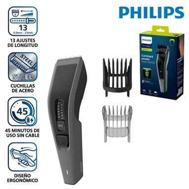 CORTADORA DE CABELLO PHILIPS HC3525 INALÁMBRICO CON 13 AJUSTES DE LONGITUD