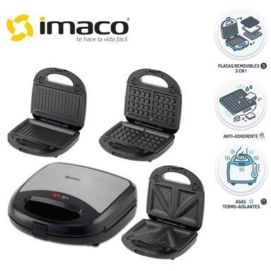 SÁNDWICH INTERCAMBIABLE IMACO ISG2009WM  3 EN 1 PLACAS