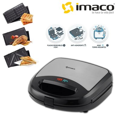 SANDWICHERA INTERCAMBIABLE IMACO ISG2009WM  3 EN 1 PLACAS