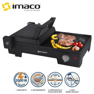 PARRILLA GRILL IMACO IG1016E 2 EN 1 EXTENDIBLE HASTA 180 GRADOS - 1