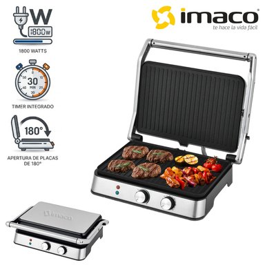 GRILL PANINI IMACO IG 3423 TAMAÑO XL CON PERILLA PARA TEMPERATURA Y TIMER - 1