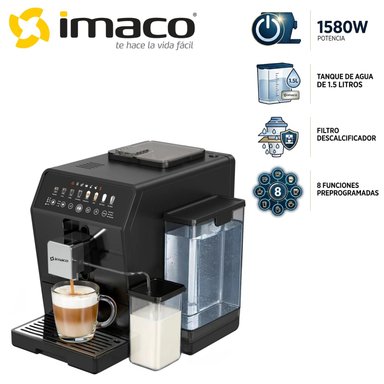 CAFETERA ESPRESSO Y CAPUCCINO IMACO IECM1582A DE 19 BARES - 1