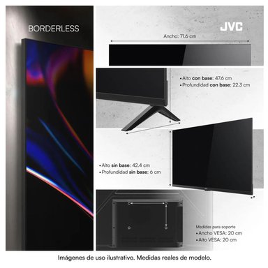 TELEVISOR JVC 32'' HD GOOGLE TV 32KM158N - 7