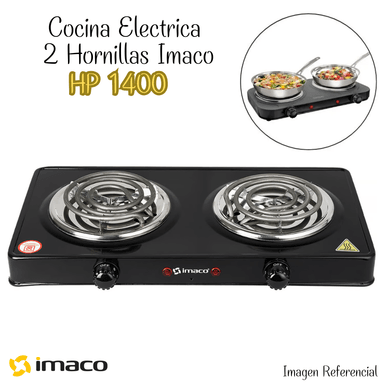 COCINA ELÉCTRICA IMACO 2 QUEMADORES HP1400 - 1