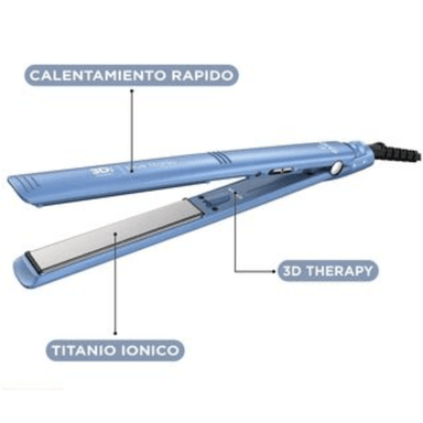 PLANCHA ALISADORA GAMA BLUE TITANIO 3D THERAPY ULTRA ION - 3