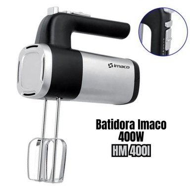 BATIDORA MANUAL + TURBO IMACO 400 WATTS HM400I- CROMADO