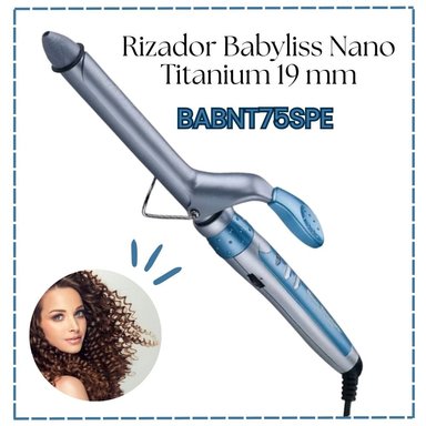 RIZADOR DE CABELLO BABYLISS PRO BABNT75SPE NANO TITANIUM 3/4" 19MM 401°F - 1