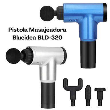 MASAJEADOR FACIAL BLD-320 MUSCULAR GUN AZUL/PLOMO