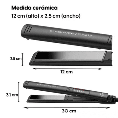 PLANCHA ALISADORA GAMA AUTO BIVOLT ELEGANCE LED ION TITANIO - 3