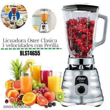 LICUADORA OSTER CLASICA 3 VELOCIDADES CON PERILLA BLST4655Z - GRIS