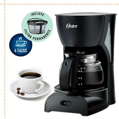 CAFETERA ELÉCTRICA OSTER BVSTDCDR5R FILTRO 4 TAZAS NEGRO - 2