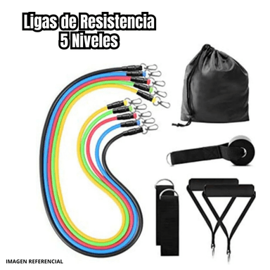 SET RESISTENCIA DE 5 LIGAS BANDAS FITNESS
