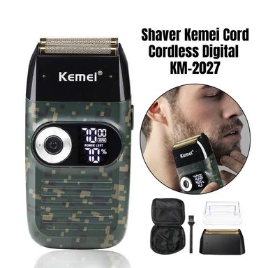 AFEITADORA SHAVER KEMEI CORD CORDLESS DIGITAL KM-2027