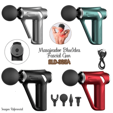 MASAJEADOR 325A FACIAL CORPORAL MUSCULAR GUN RECARGABLE NEGRO