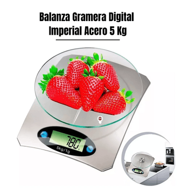 BALANZA DFWJ-13 GRAMERA DIGITAL IMPERIAL 5 KG ACERO INOXIDABLE