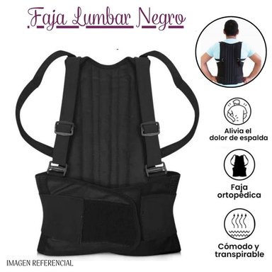 FAJA DORSO LUMBAR FAJANE05 NEGRO TALLA L