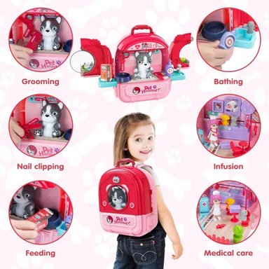 JUEGO DIDÁCTICO MOCHIPETS VETERINARIA 3 EN 1 PERRITO/GATITO - 5