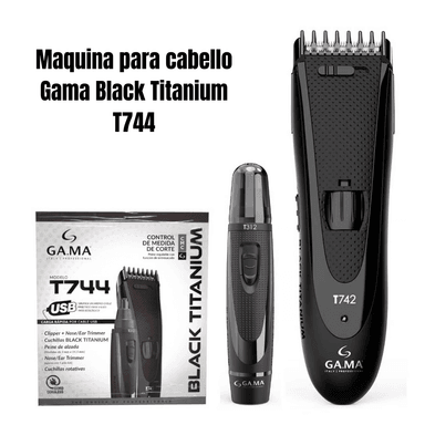 MAQUINA GAMA CLIPPER BLACK TITANIUM NASAL T744