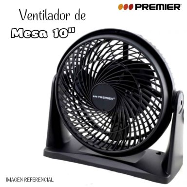 VENTILADOR DE PIE MESA PREMIER 85632 40 WATTS 10" NEGRO