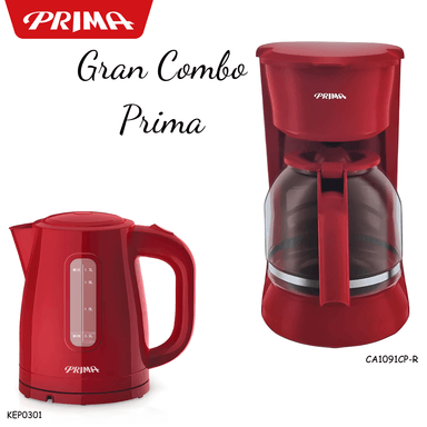 COMBO PRIMA GRAN HERVIDOR 1.7LT KEP0301+CAFETERA 1.8LT CA1091CP-R