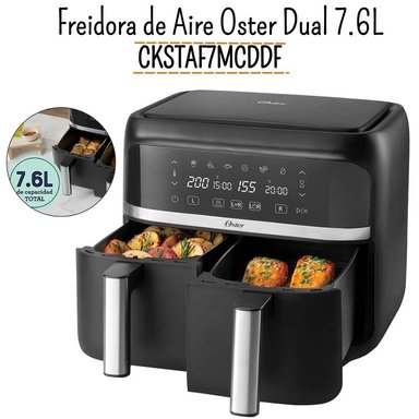 FREIDORA DE AIRE DUAL OSTER 7.6 LITROS - CKSTAF7MCDDF