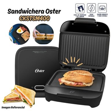SANDWICHERA OSTER CKSTSM400 COMPACTA CON PLATOS HONDOS