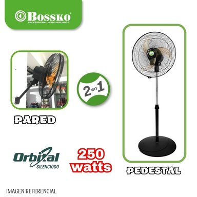 VENTILADOR BOSSKO BK-8223VO 250 W ORBITAL 16' 2 EN 1 CON 5 ASPAS ACRÍLICAS – NARANJA - 3