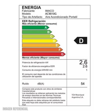 AIRE ACONDICIONADO PORTÁTIL IMACO AC9010G - 6