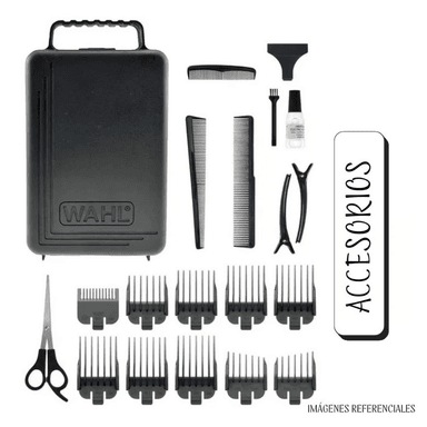 MAQUINA WAHL DE CORTAR CABELLO 20 PIEZAS MALETA AZUL - 4