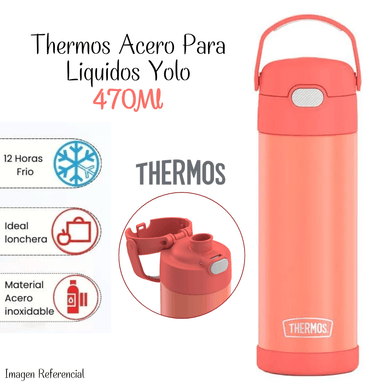 TOMATODO YOLO TÉRMICO DE ACERO THERMOS 470ML -MELÓN