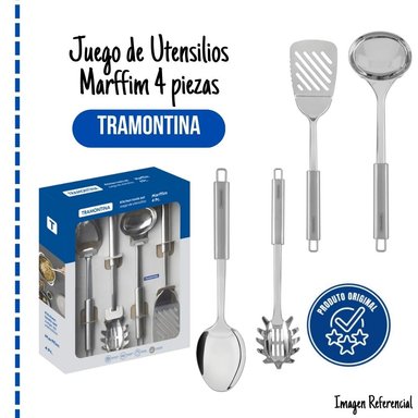 JUEGO DE UTENSILIOS TRAMONTINA MARFFIM X4 PIEZAS