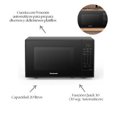 MICROONDAS PANASONIC DE 20L NN-SB25JB - 4