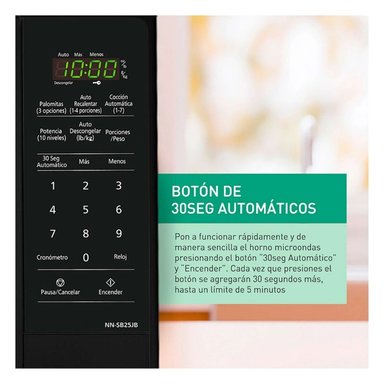 MICROONDAS PANASONIC DE 20L NN-SB25JB - 5