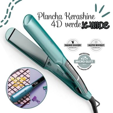Plancha Alisadora GAMA Kerashine 4D verde X-WIDE - BECHS0000002129