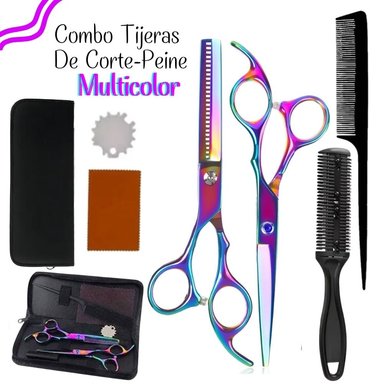 JUEGO DE TIJERAS + ACCESORIOS TORNASOLADO  YH1204