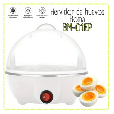 HERVIDOR DE HUEVOS AL VAPOR BLANCO BM-01EP