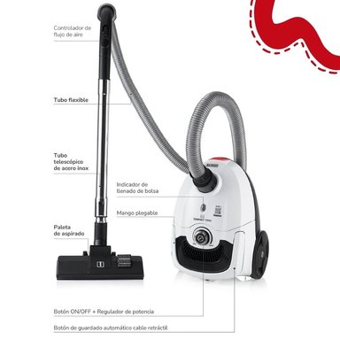 ASPIRADORA THOMAS DE 1500 WATTS TH-1415 - 5