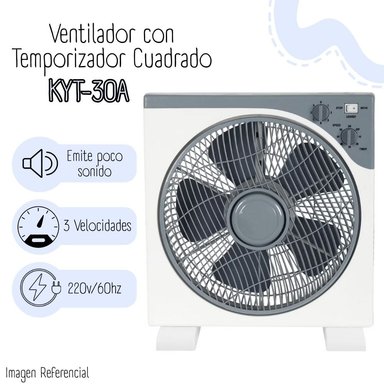 VENTILADOR CON TEMPORIZADOR CUADRADO KYT-30A