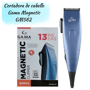 MAQUINA CORTADORA DE CABELLO GAMA CLIPPER MAGNETIC GM562 13 PIEZAS