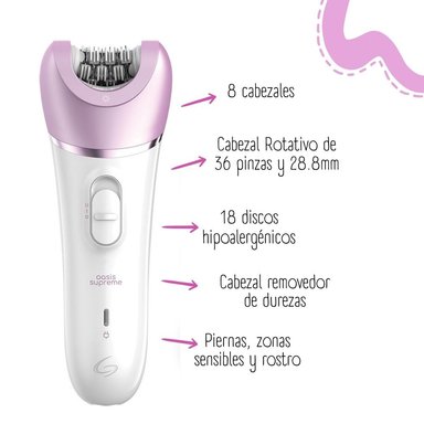 DEPILADORA RECARGABLE GAMA OASIS SUPREME - 3