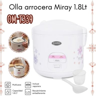 OLLA ARROCERA MI-RAY OM-T339 1.8L BLANCO - 1