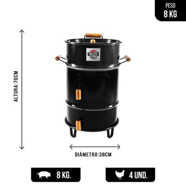 CILINDRO MEAT MASTER NEGRO ASADOR - 2