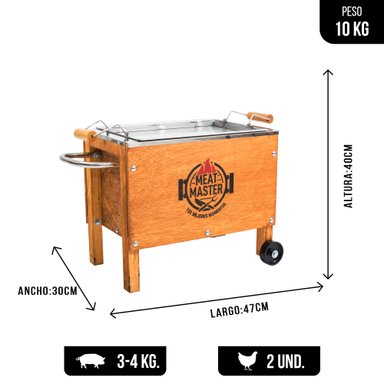CAJA CHINA MEAT MASTER NEGRO INOXIDABLE CHICA - 2