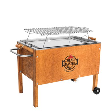 CAJA CHINA MEAT MASTER NEGRO INOXIDABLE MEDIANA + PARRILLA VARILLAS INOX - 1