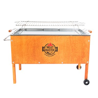 CAJA CHINA MEAT MASTER NEGRO INOXIDABLE GRANDE + PARRILLA VARILLAS INOX - 3