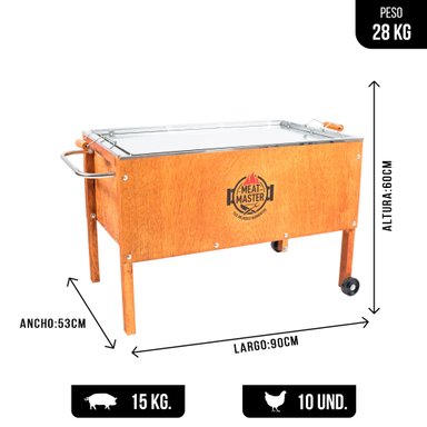 CAJA CHINA MEAT MASTER NEGRO INOXIDABLE GRANDE - 2