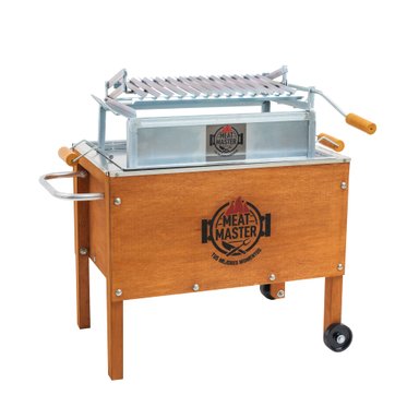 CAJA CHINA MEAT MASTER MADERA JUNIOR + PARRILLA ANGULOS LEVADIZA GALV - 1