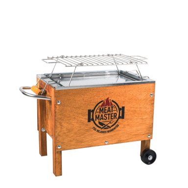 CAJA CHINA MEAT MASTER MADERA CHICA + PARRILLA GALVANIZADO - 1