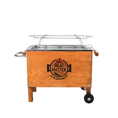 CAJA CHINA MEAT MASTER MADERA CHICA + PARRILLA GALVANIZADO - 3
